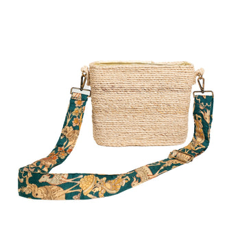 Handmade Banana Fiber Handbag with Kalamkari Silk Strap   Sustainable|Adjustable